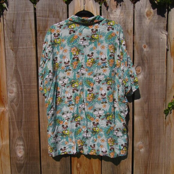Disney Mickey Mouse And Friends Hawaiian Button Up Shirt Men's Size 3XL - Picture 4 of 8